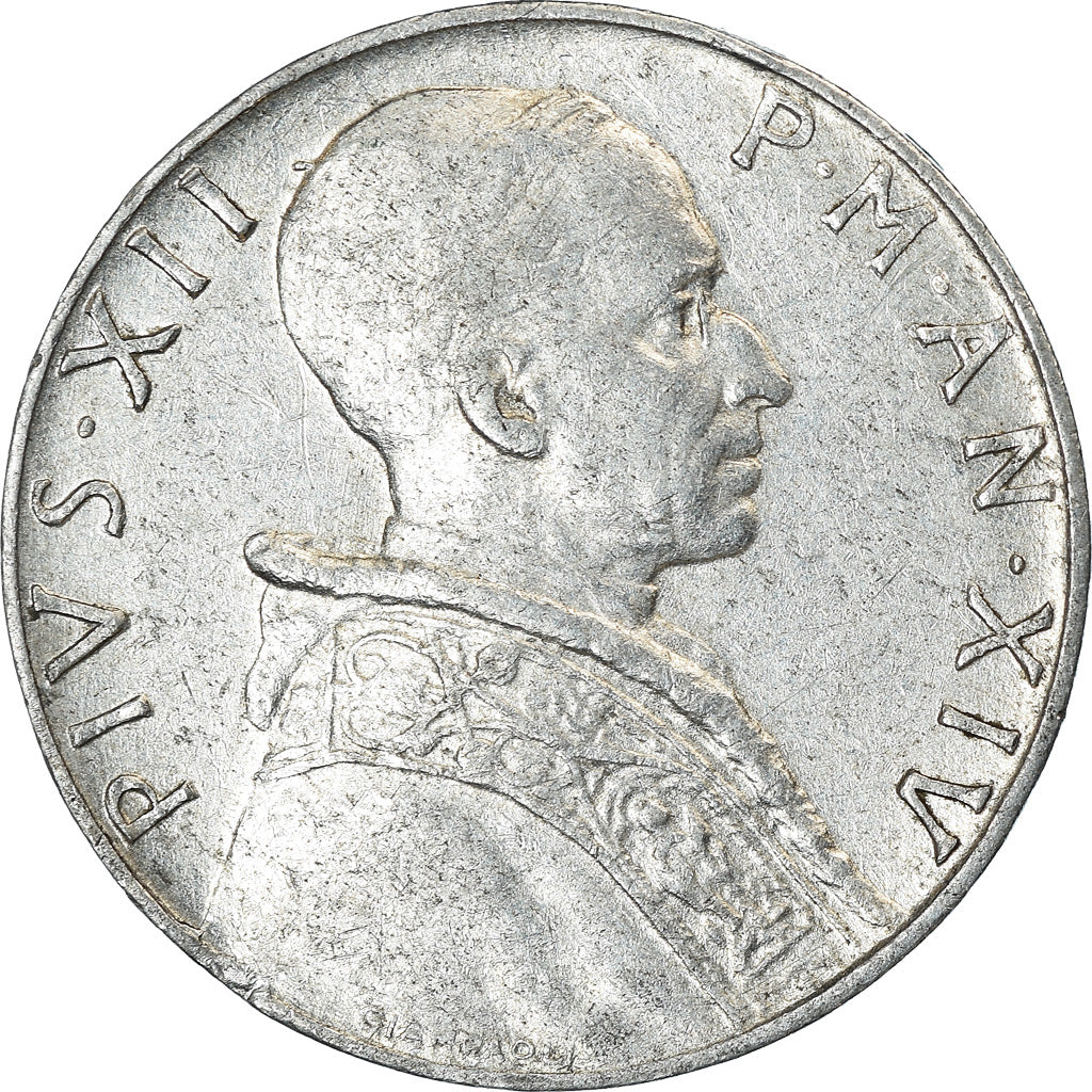 Monnaie, Cité du Vatican, Pius XII, 5 Lire, 1952, Roma, TTB, Aluminium, KM:51.1