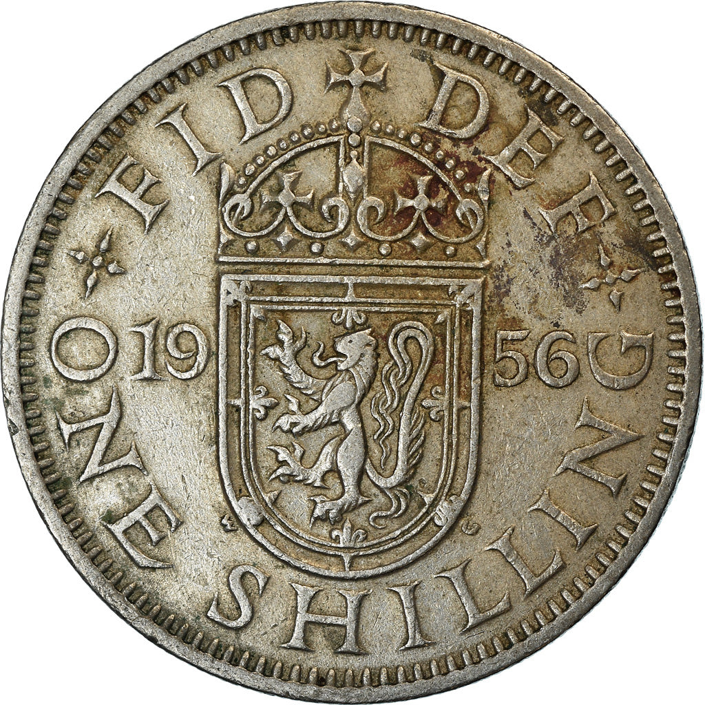 Munten, Groot Bretagne, Elizabeth II, Shilling, 1956, FR+, Copper-nickel, KM:905