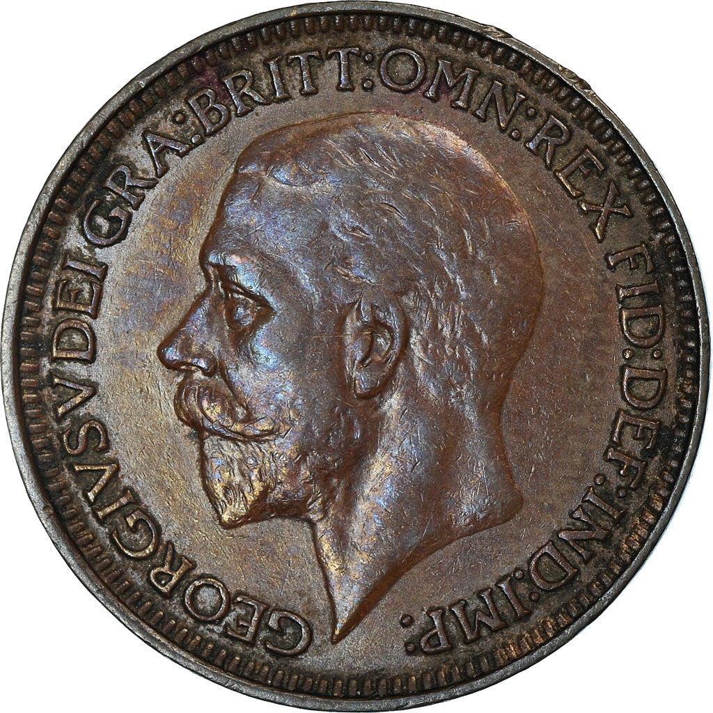 Coin, Great Britain, George V, Farthing, 1932, AU(50-53), Bronze, KM:825