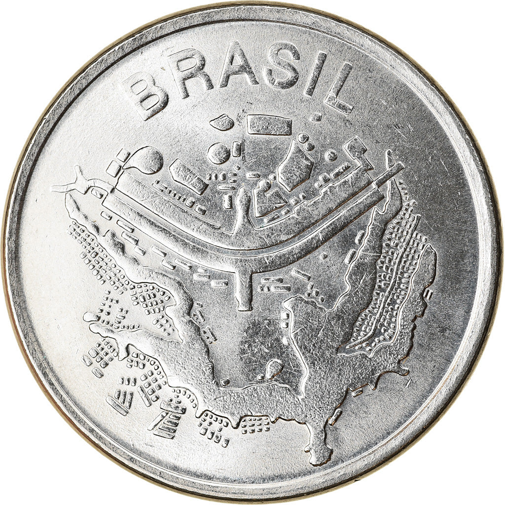 Moeda, Brasil, 50 Cruzeiros, 1982, EF(40-45), Aço Inoxidável, KM:594.1