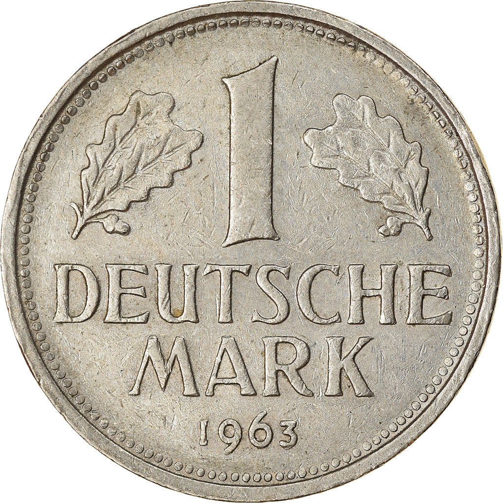 Moneta, GERMANIA - REPUBBLICA FEDERALE, Mark, 1963, Stuttgart, BB, Rame-nichel