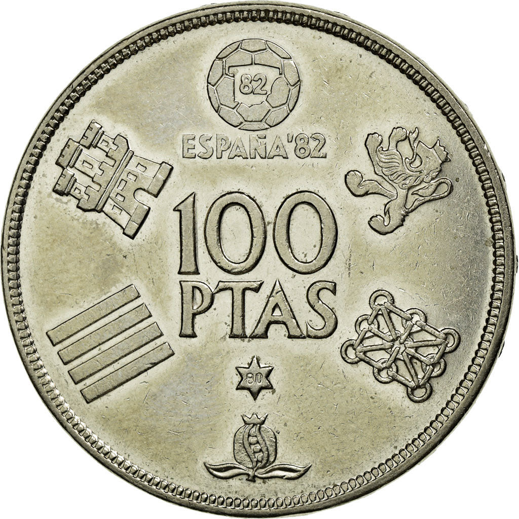 Moneda, España, Juan Carlos I, 100 Pesetas, 1980, MBC+, Cobre - níquel, KM:820