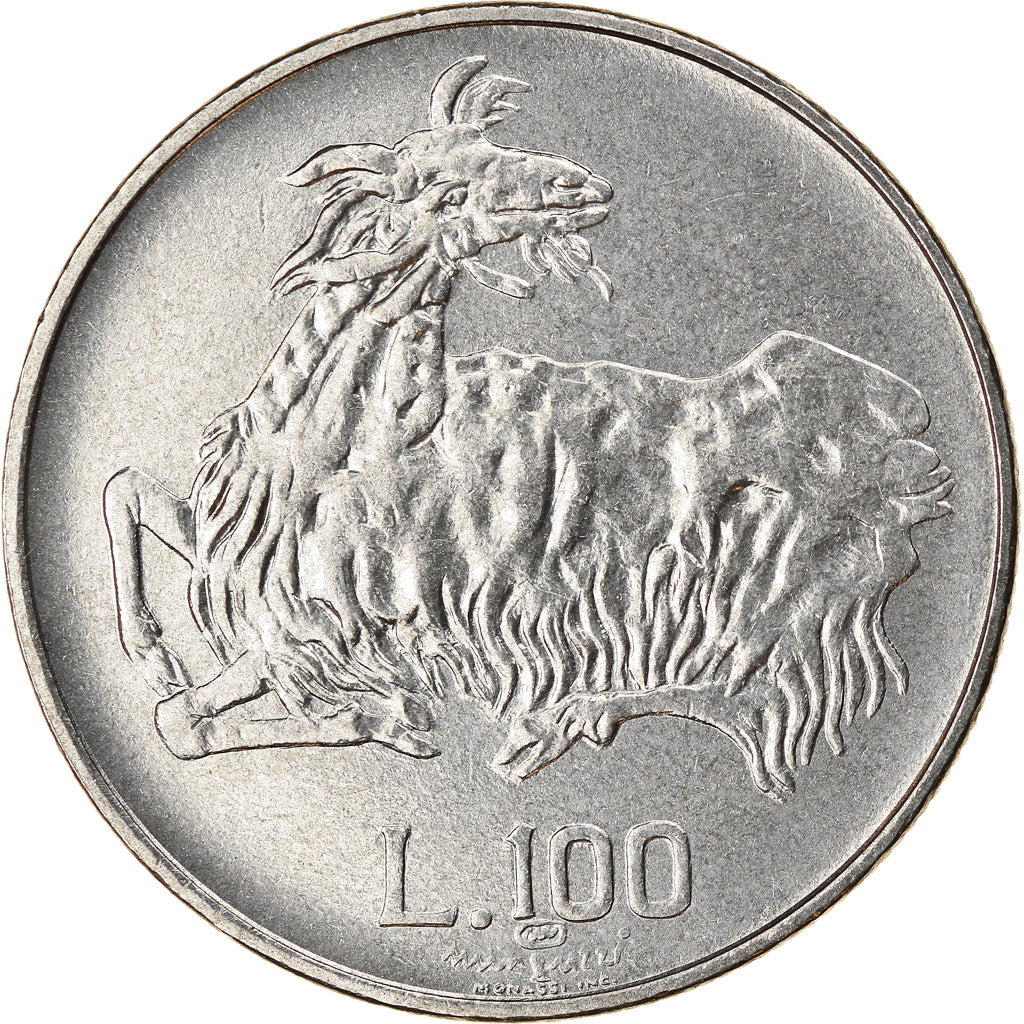 Moneta, San Marino, 100 Lire, 1974, Rome, SPL-, Acciaio, KM:36
