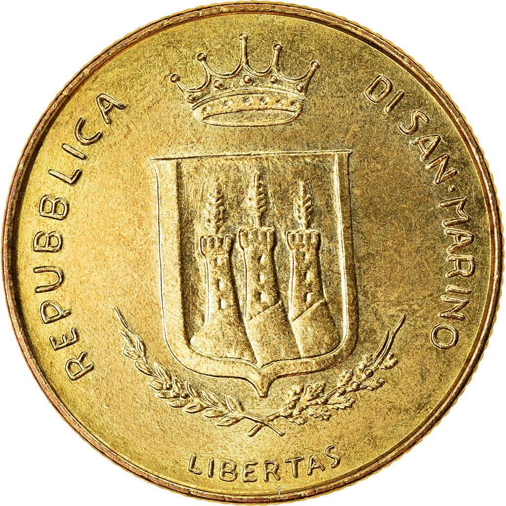 Coin, San Marino, 200 Lire, 1983, Rome, MS(63), Aluminum-Bronze, KM:152