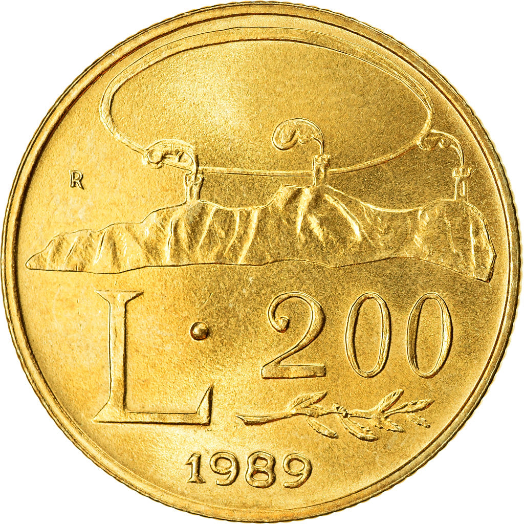 Monnaie, San Marino, 200 Lire, 1989, Rome, SPL, Aluminum-Bronze, KM:238