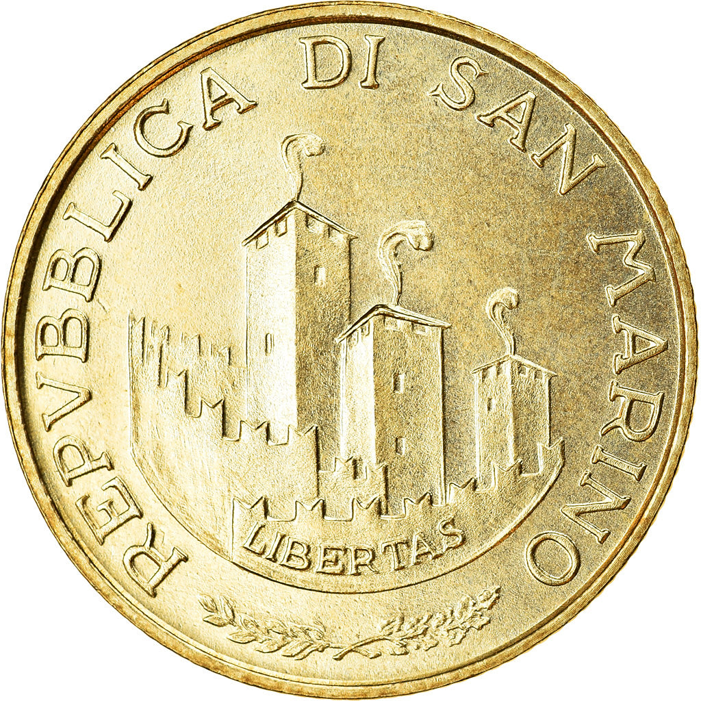Coin, San Marino, 200 Lire, 1993, AU(55-58), Aluminum-Bronze, KM:300