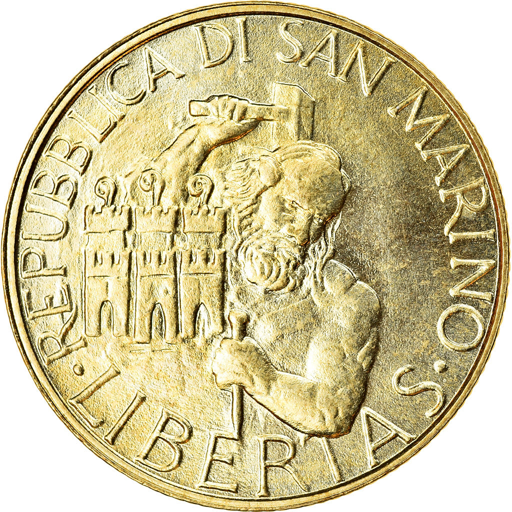 Coin, San Marino, 200 Lire, 1994, AU(55-58), Aluminum-Bronze, KM:313