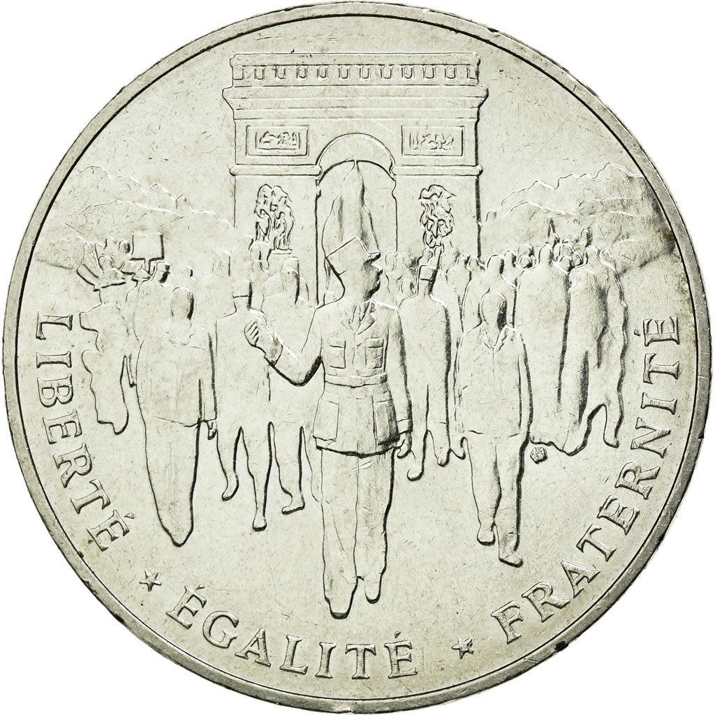 Moneda, Francia, Libération de Paris, 100 Francs, 1994, MBC+, Plata, KM:1045.1