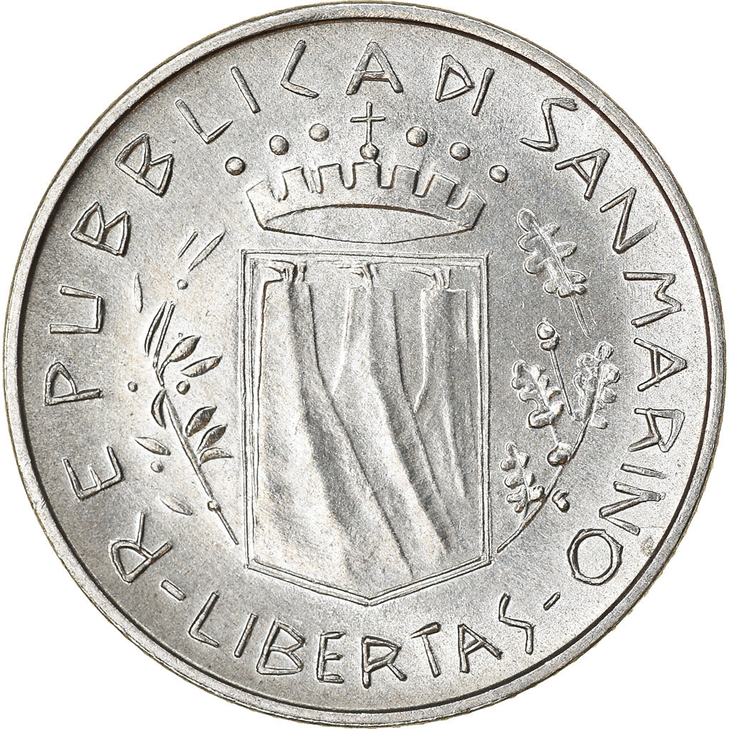 Coin, San Marino, 2 Lire, 1981, AU(55-58), Aluminum, KM:117