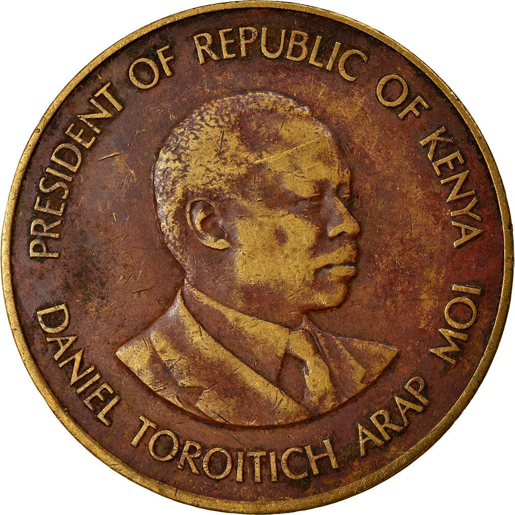 Moneta, Kenia, 10 Cents, 1984, British Royal Mint, EF(40-45), Mosiądz niklowy