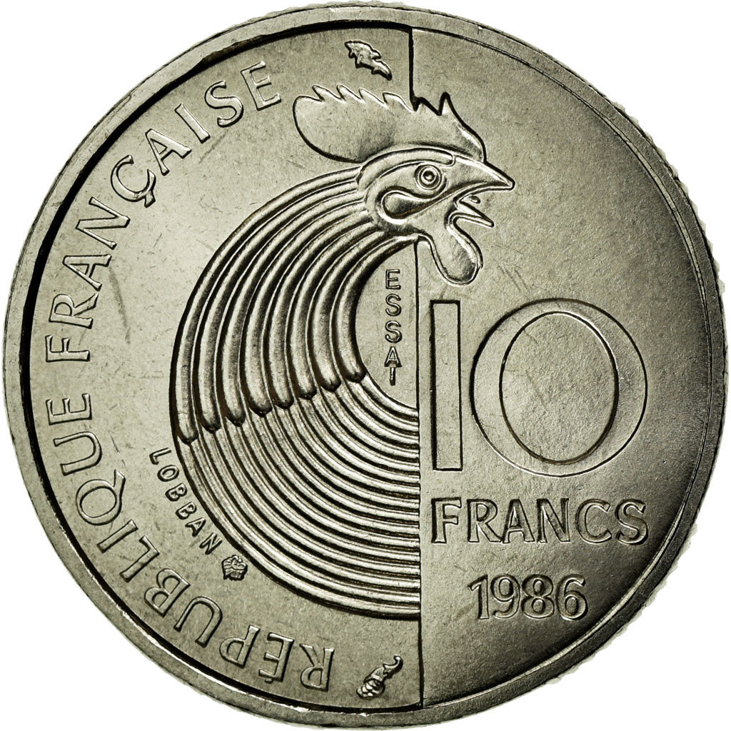 Moneta, Francia, 10 Francs, 1986, SPL-, Nichel, KM:E134, Gadoury:825