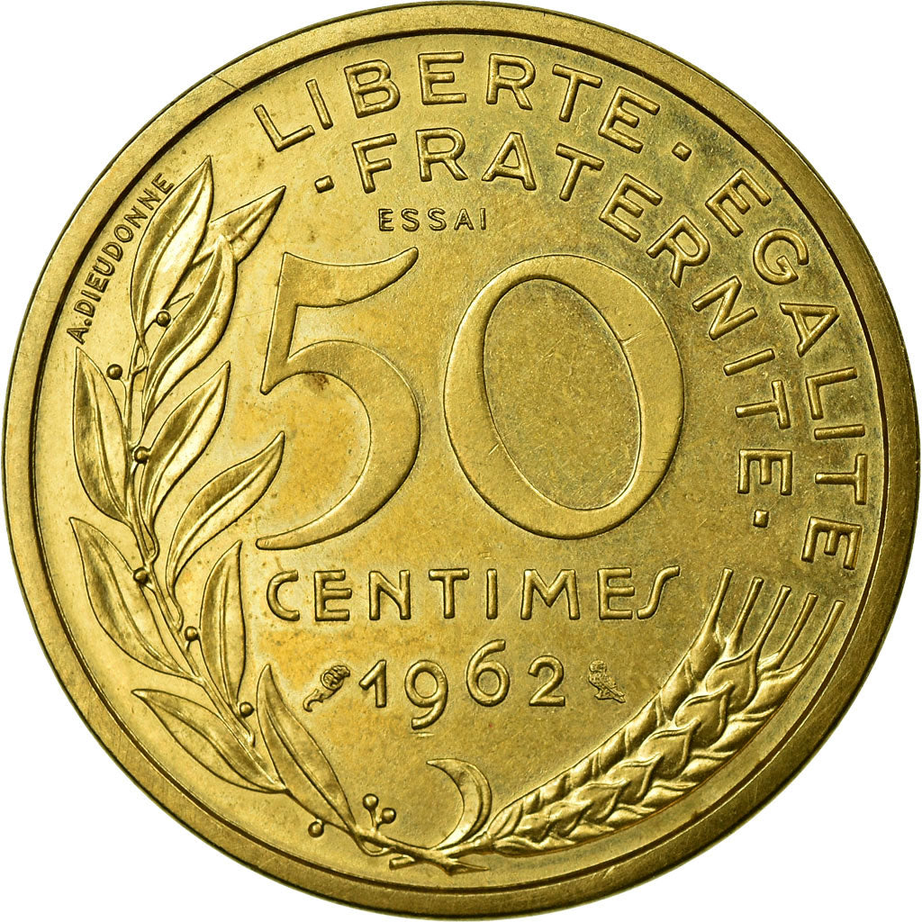 Monnaie, France, 50 Centimes, 1962, SUP+, Aluminum-Bronze, KM:E110, Gadoury:427