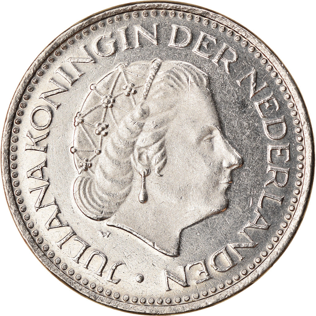 Coin, Netherlands, Juliana, Gulden, 1976, AU(55-58), Nickel, KM:184a