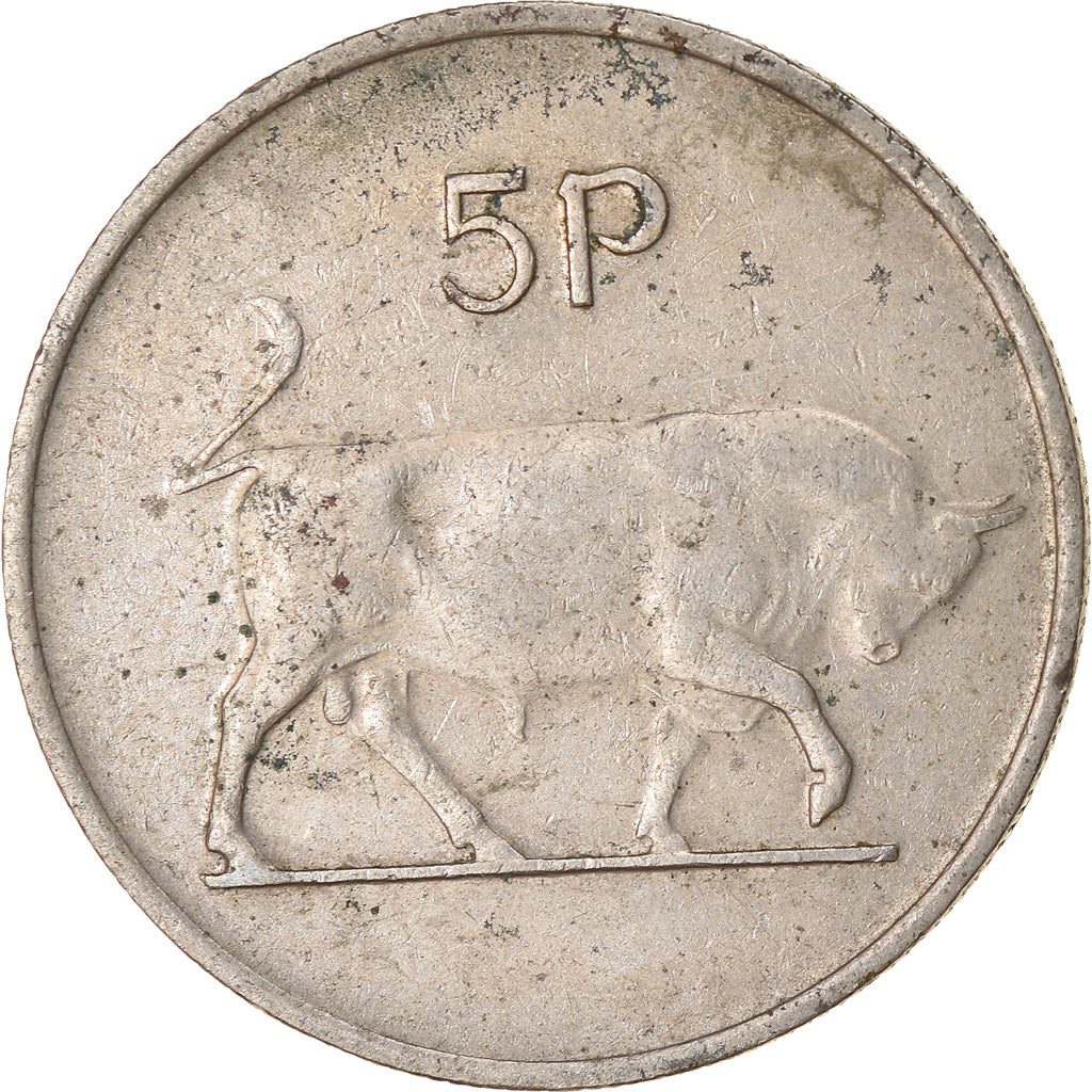 Munten, REPUBLIEK IERLAND, 5 Pence, 1976, FR+, Copper-nickel, KM:22