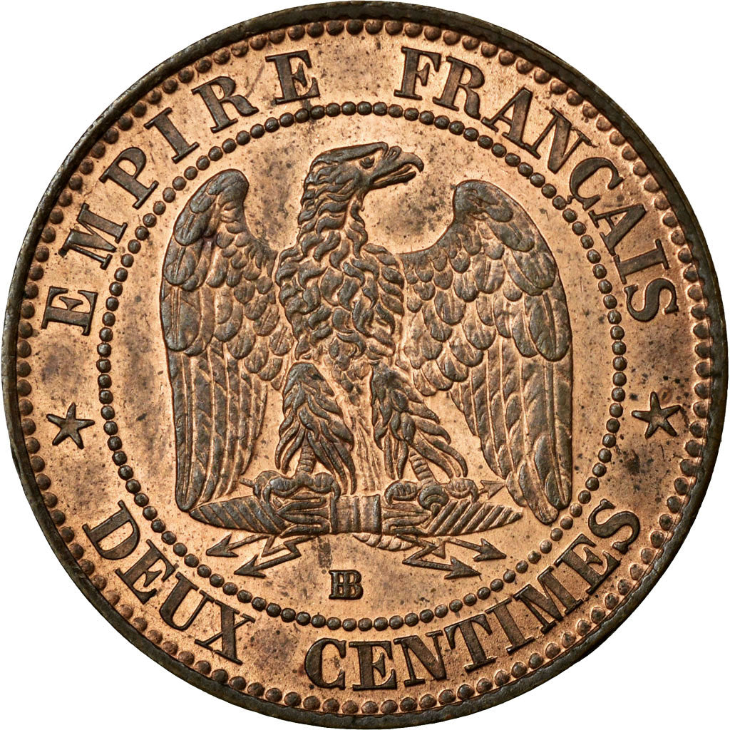 Coin, France, Napoleon III, Napoléon III, 2 Centimes, 1855, Strasbourg