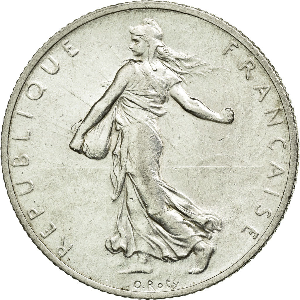 Coin, France, Semeuse, 2 Francs, 1908, Paris, AU(55-58), Silver, KM:845.1