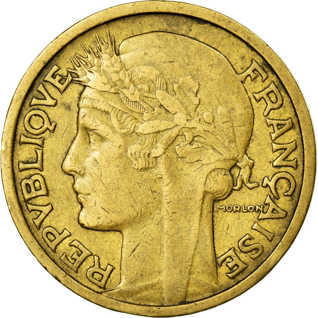 Coin, France, Morlon, 2 Francs, 1935, AU(50-53), Aluminum-Bronze, KM:886