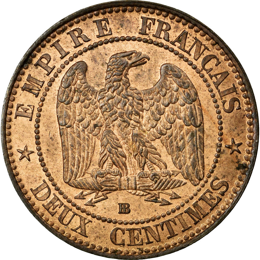 Coin, France, Napoleon III, Napoléon III, 2 Centimes, 1855, Strasbourg