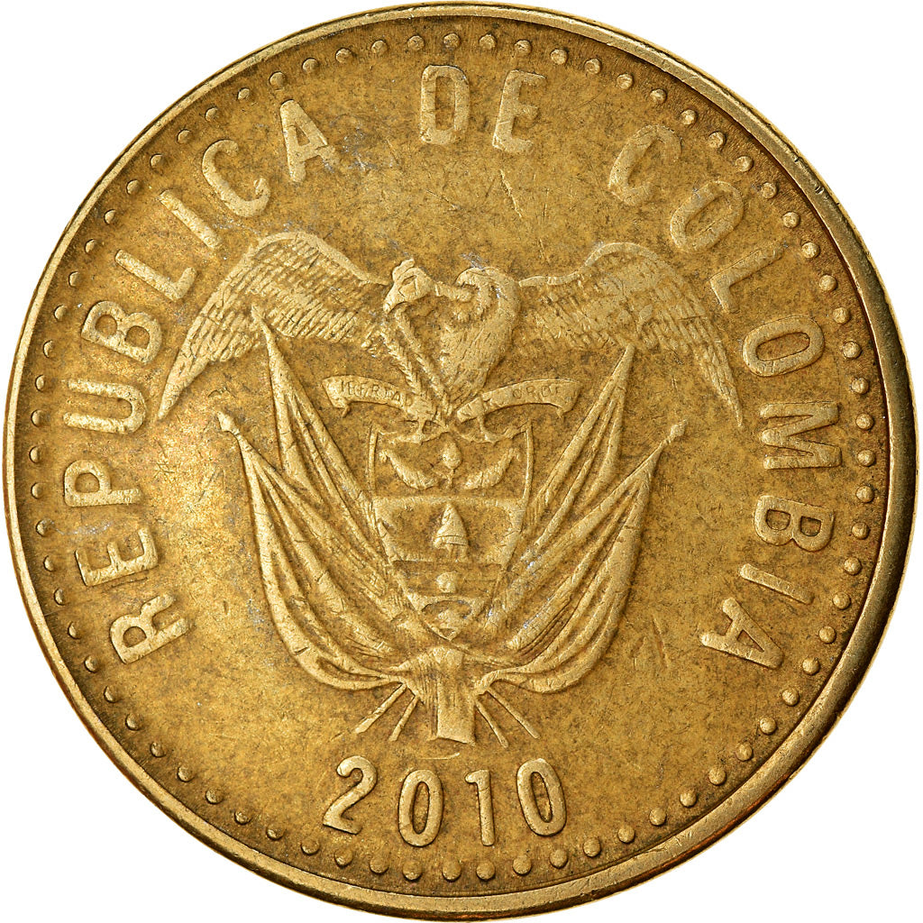 Coin, Colombia, 100 Pesos, 2010, EF(40-45), Aluminum-Bronze, KM:285.2