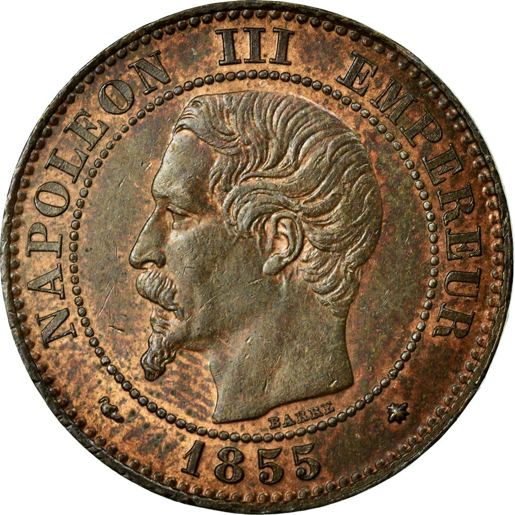 Munten, Frankrijk, Napoleon III, Napoléon III, 2 Centimes, 1855, Strasbourg