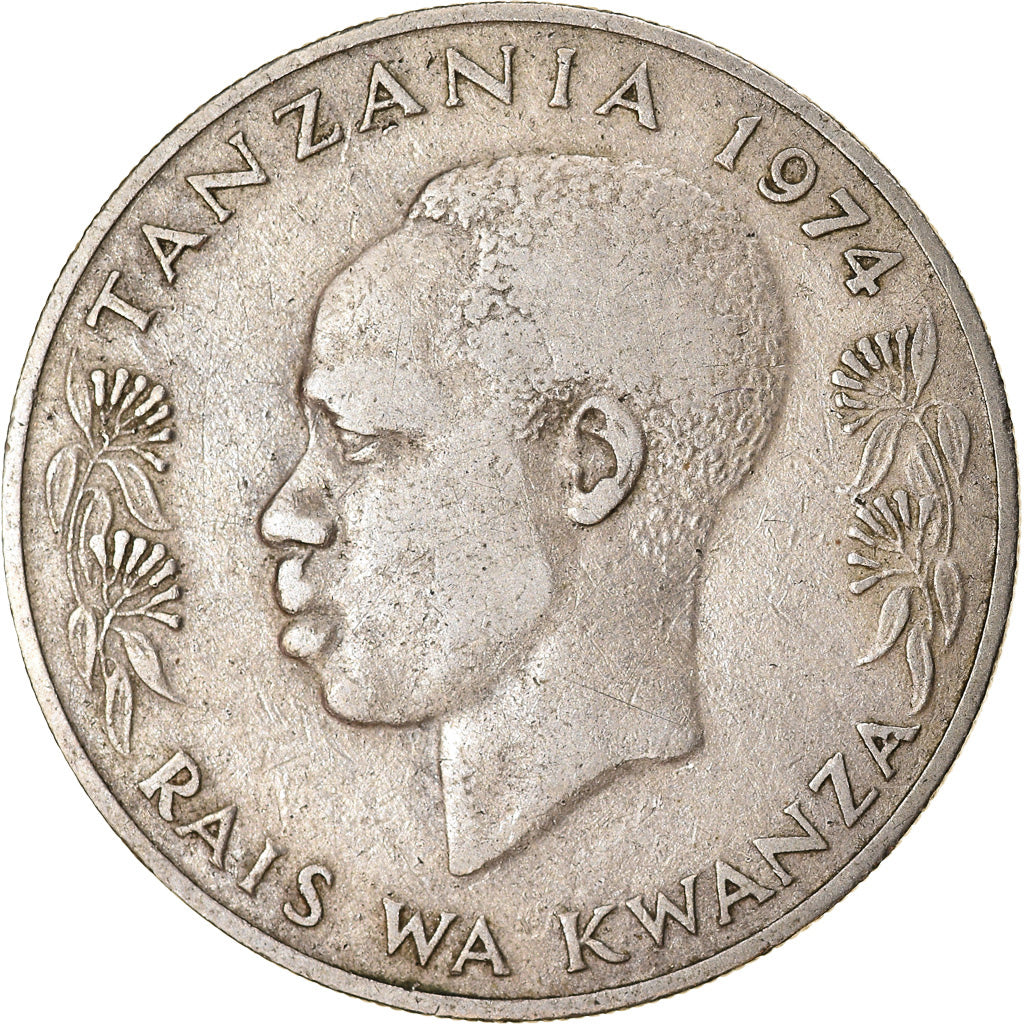 Moneta, Tanzania, Shilingi, 1974, BB, Rame-nichel, KM:4