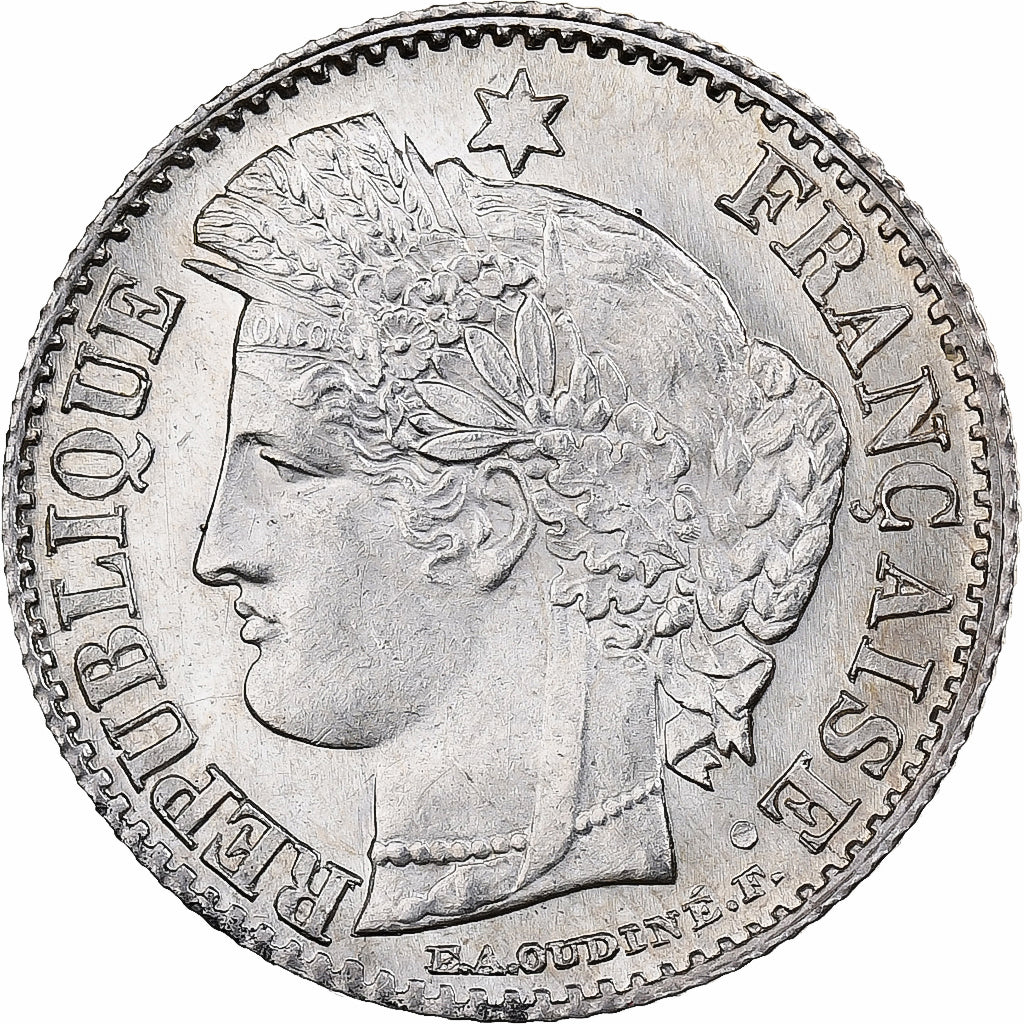France, 20 Centimes, Cérès, 1850, Paris, Silver, MS(63), Gadoury:303