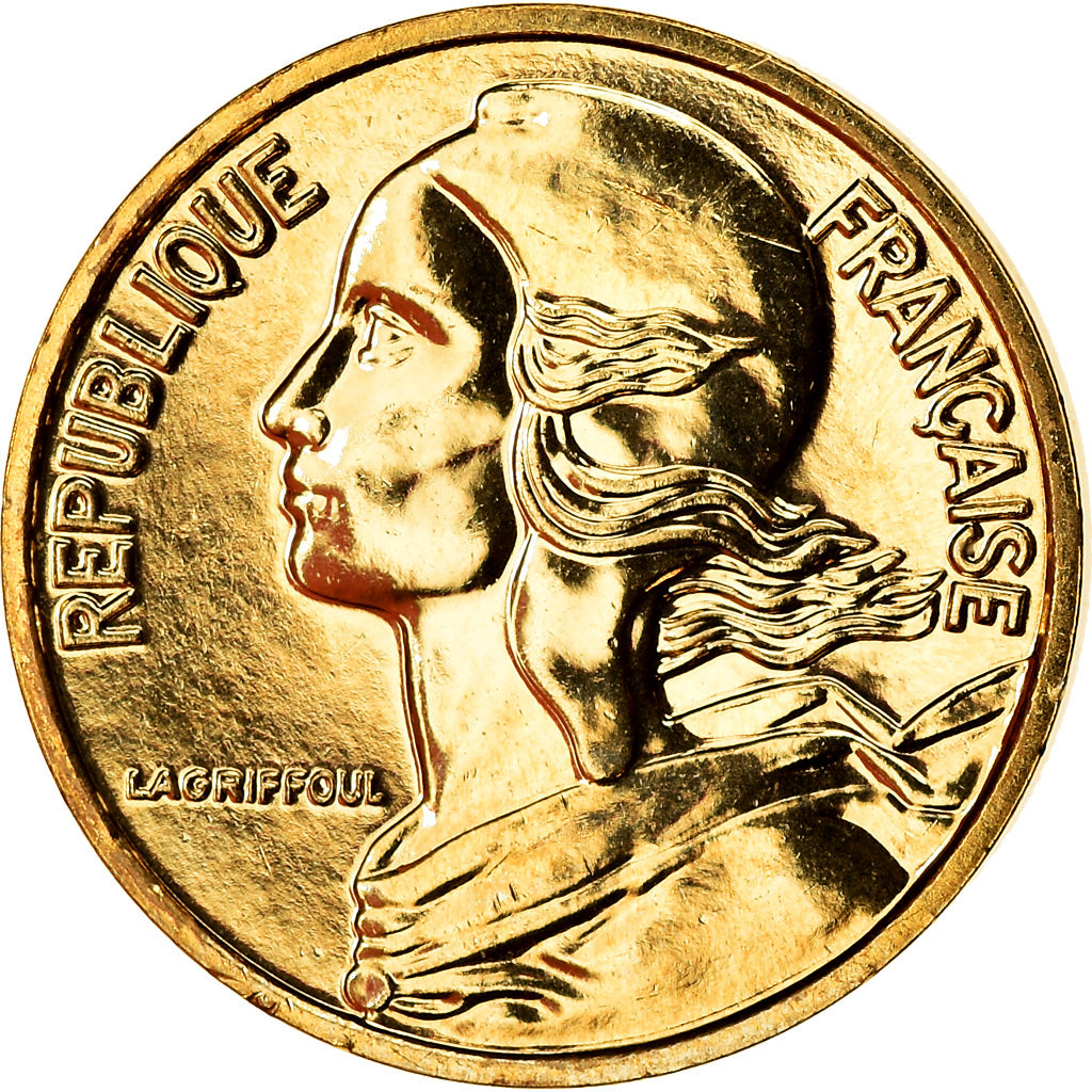 Munten, Frankrijk, Marianne, 5 Centimes, 2001, Paris, BU, FDC, Aluminum-Bronze
