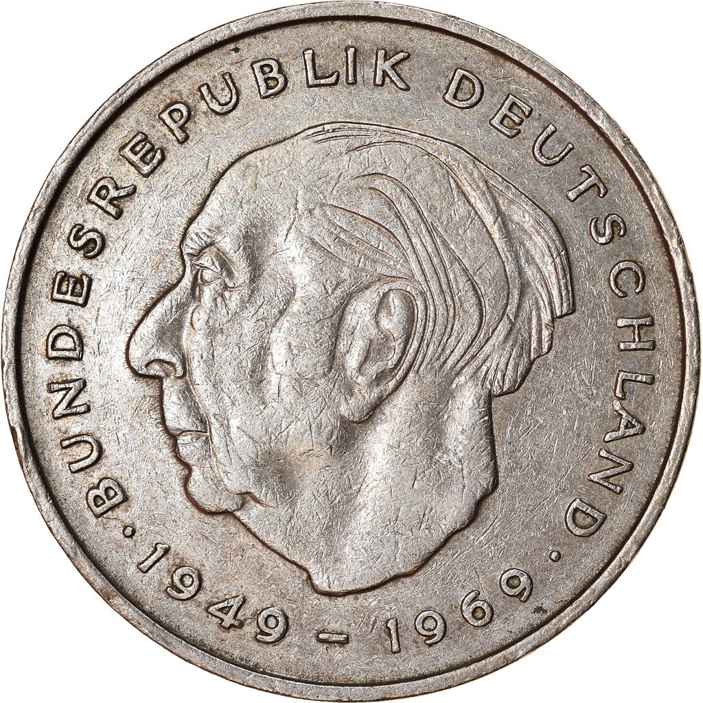 Coin, GERMANY - FEDERAL REPUBLIC, 2 Mark, 1975, Karlsruhe, EF(40-45)