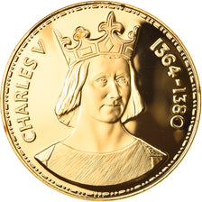 Francia, medaglia, Les Rois de France, Charles V, History, SPL+, Vermeil