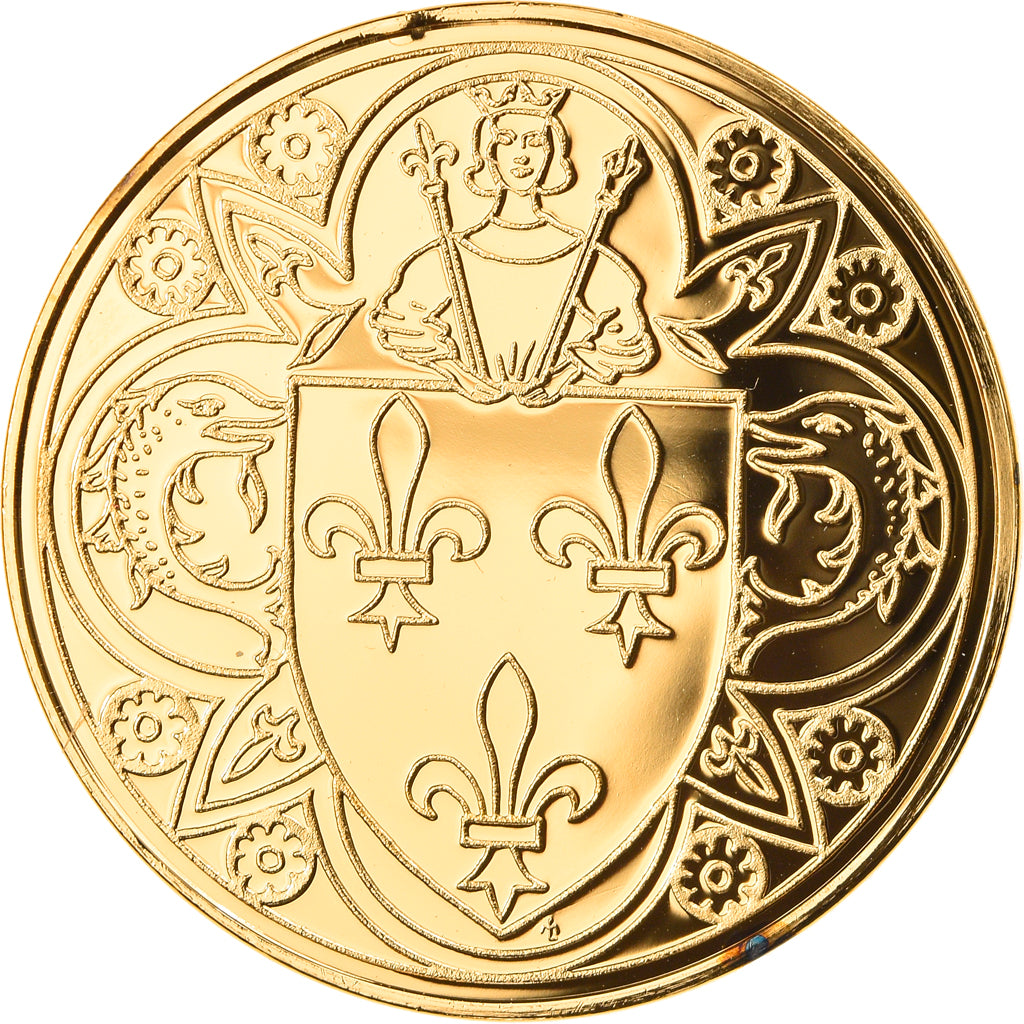 Francia, medaglia, Les Rois de France, Charles V, History, SPL+, Vermeil