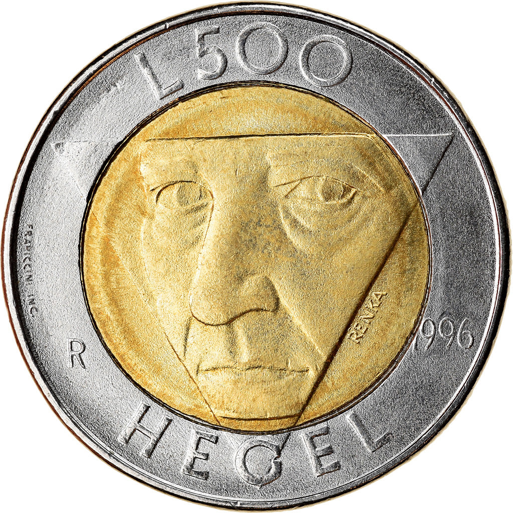 Coin, San Marino, 500 Lire, 1996, Rome, AU(50-53), Bi-Metallic, KM:357