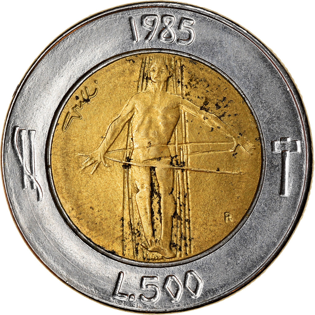 Monnaie, San Marino, 500 Lire, 1985, Rome, TTB, Bi-Metallic, KM:181