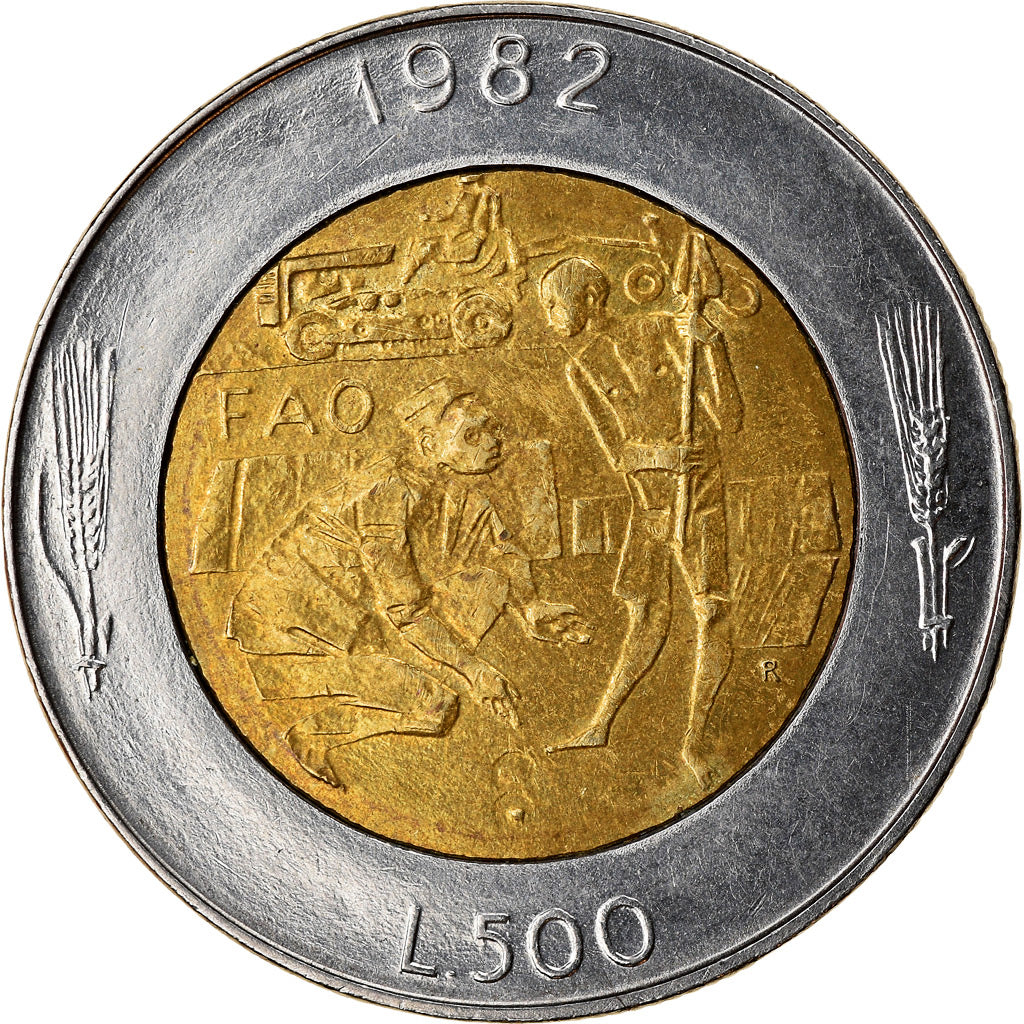 Coin, San Marino, 500 Lire, 1982, Rome, AU(55-58), Bi-Metallic, KM:140
