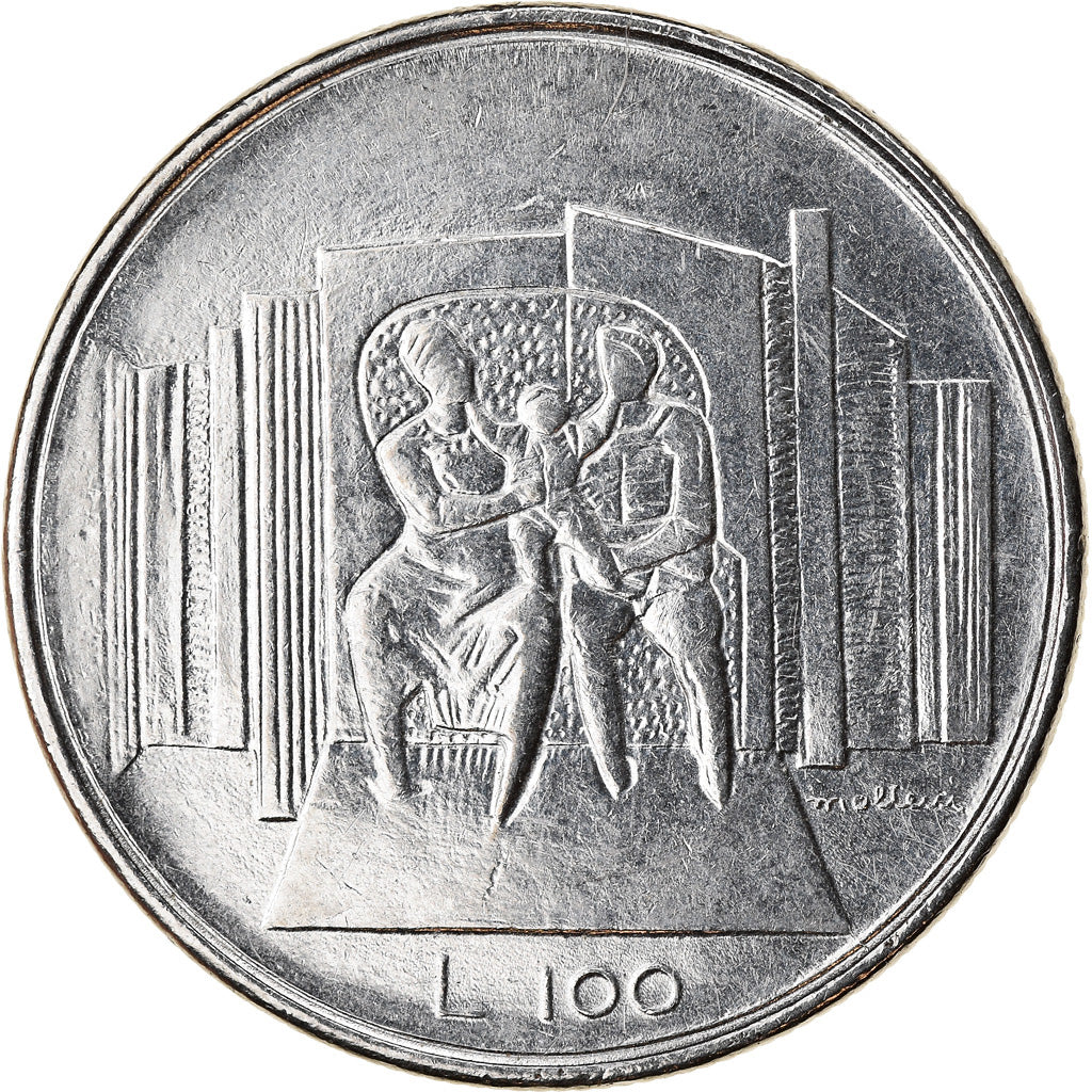 Coin, San Marino, 100 Lire, 1976, Rome, EF(40-45), Steel, KM:57