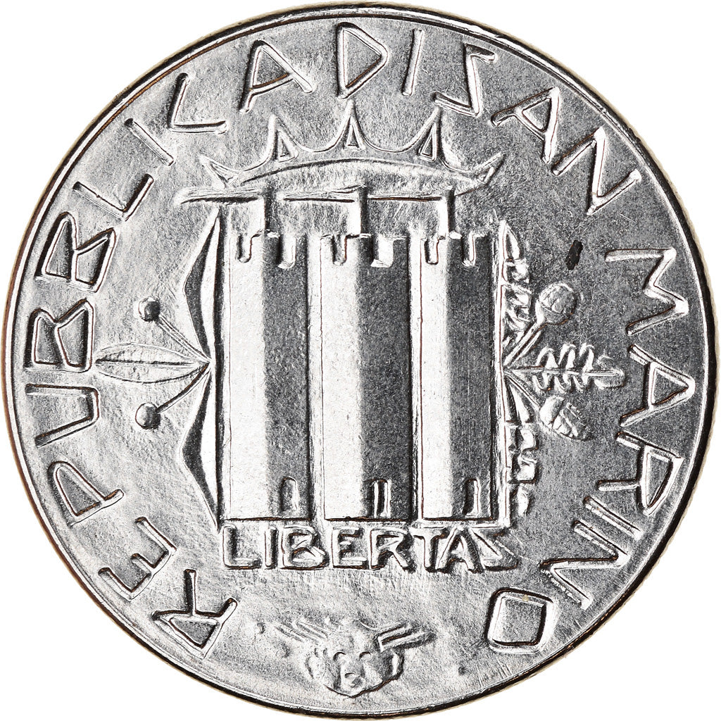 Coin, San Marino, 100 Lire, 1985, Rome, AU(50-53), Steel, KM:179