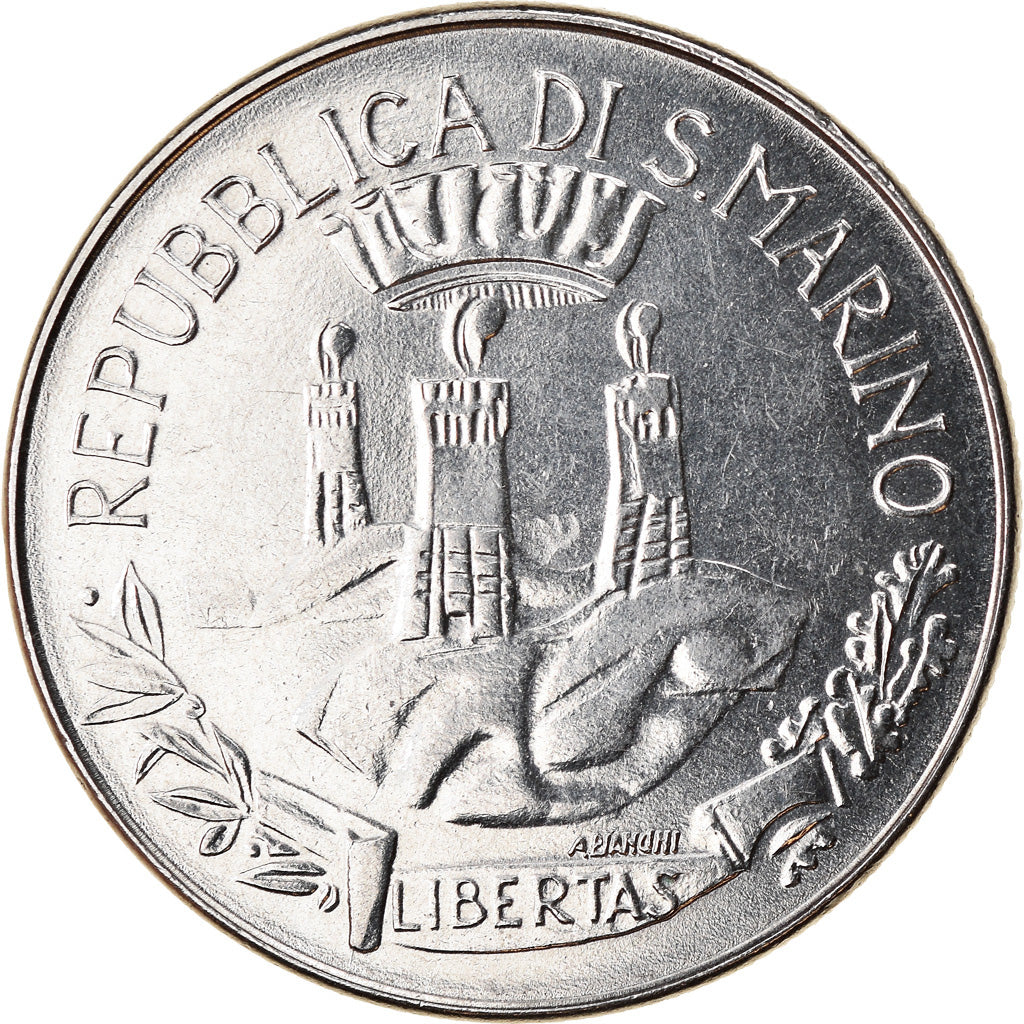 Coin, San Marino, 100 Lire, 1982, Rome, MS(63), Steel, KM:137