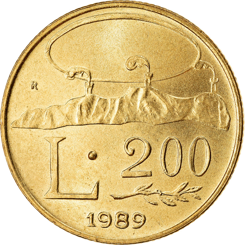 Monnaie, San Marino, 200 Lire, 1989, Rome, SUP, Aluminum-Bronze, KM:238