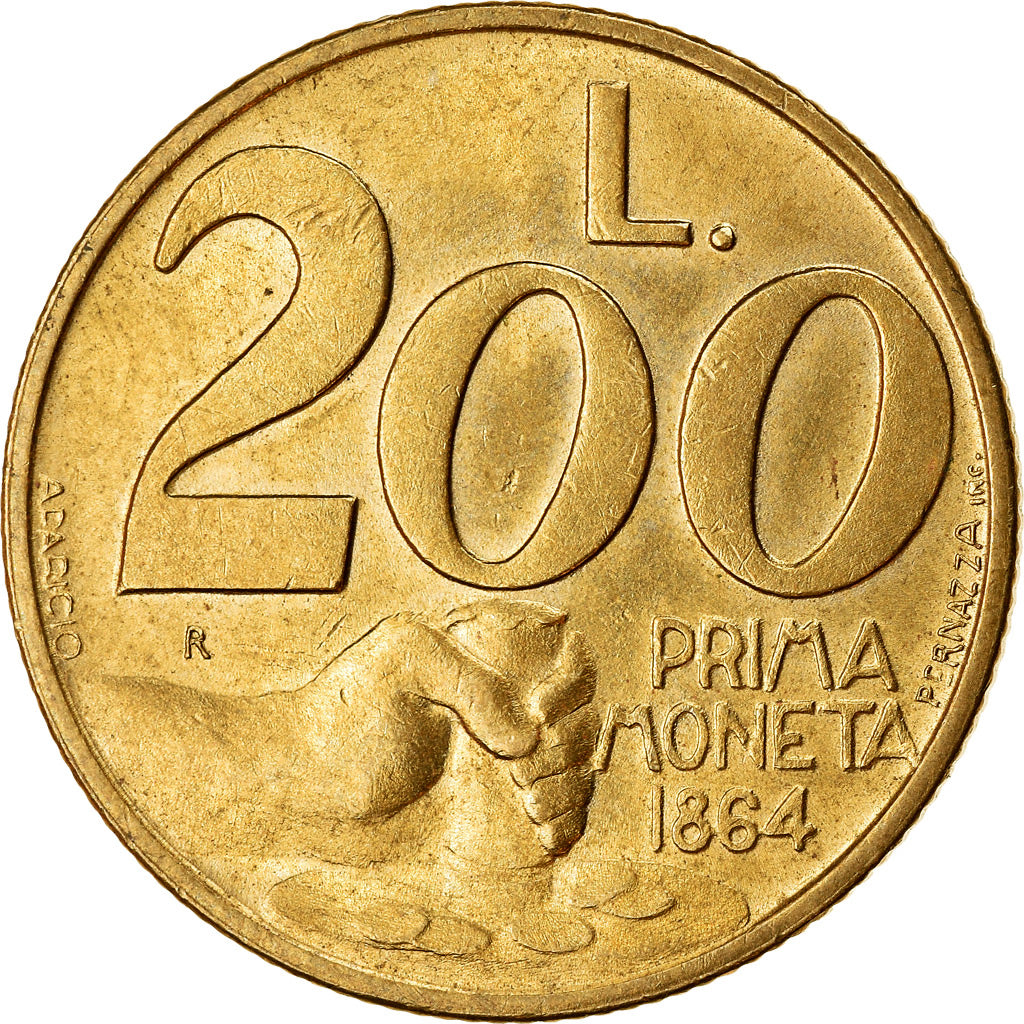 Coin, San Marino, 200 Lire, 1991, EF(40-45), Aluminum-Bronze, KM:268