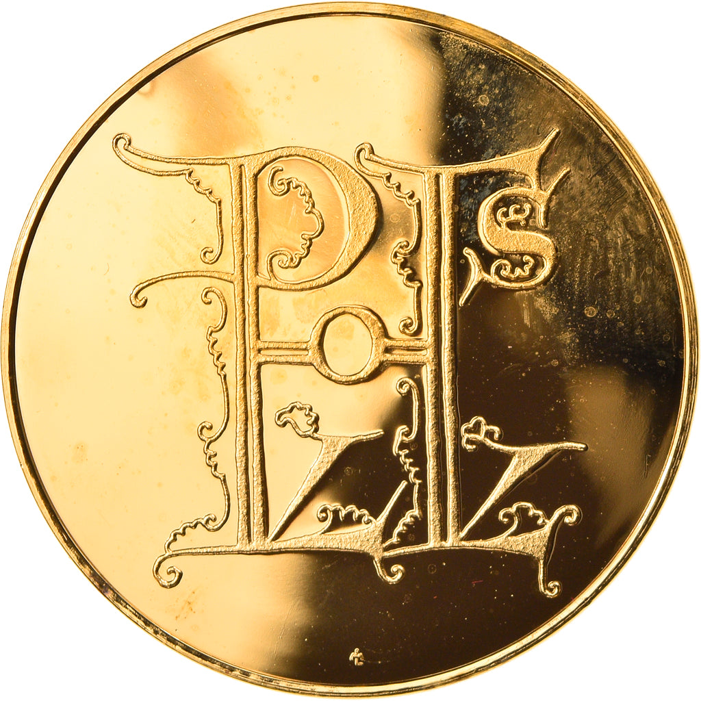 France, Medal, Les Rois de France, Louis VII, History, MS(64), Vermeil
