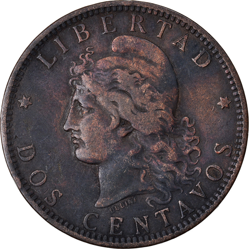 Coin, Argentina, 2 Centavos, 1893, VF(30-35), Bronze, KM:33