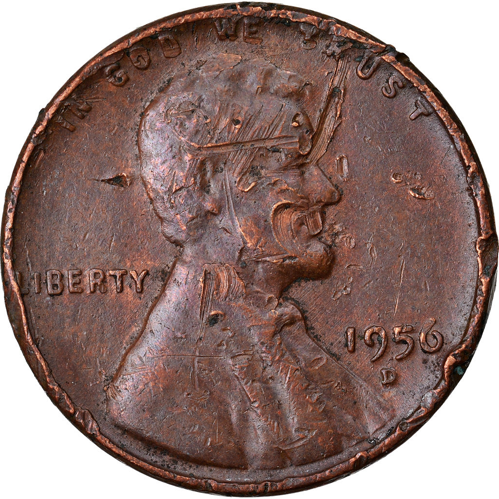 Coin, United States, Lincoln Cent, Cent, 1956, U.S. Mint, Denver, VF(20-25)