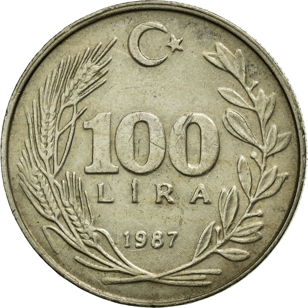 Monnaie, Turquie, 100 Lira, 1987, TTB, Copper-Nickel-Zinc, KM:967