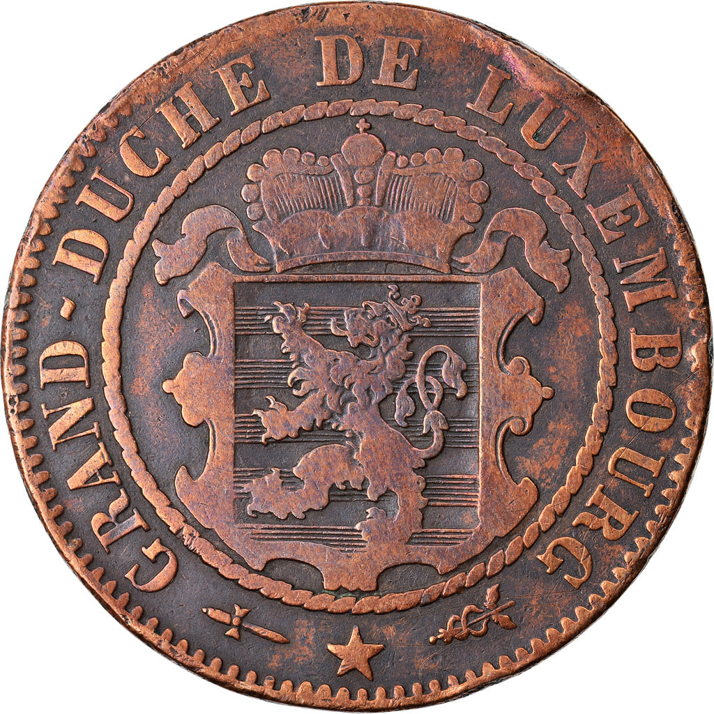Monnaie, Luxembourg, William III, 10 Centimes, 1870, Utrecht, TTB, Bronze