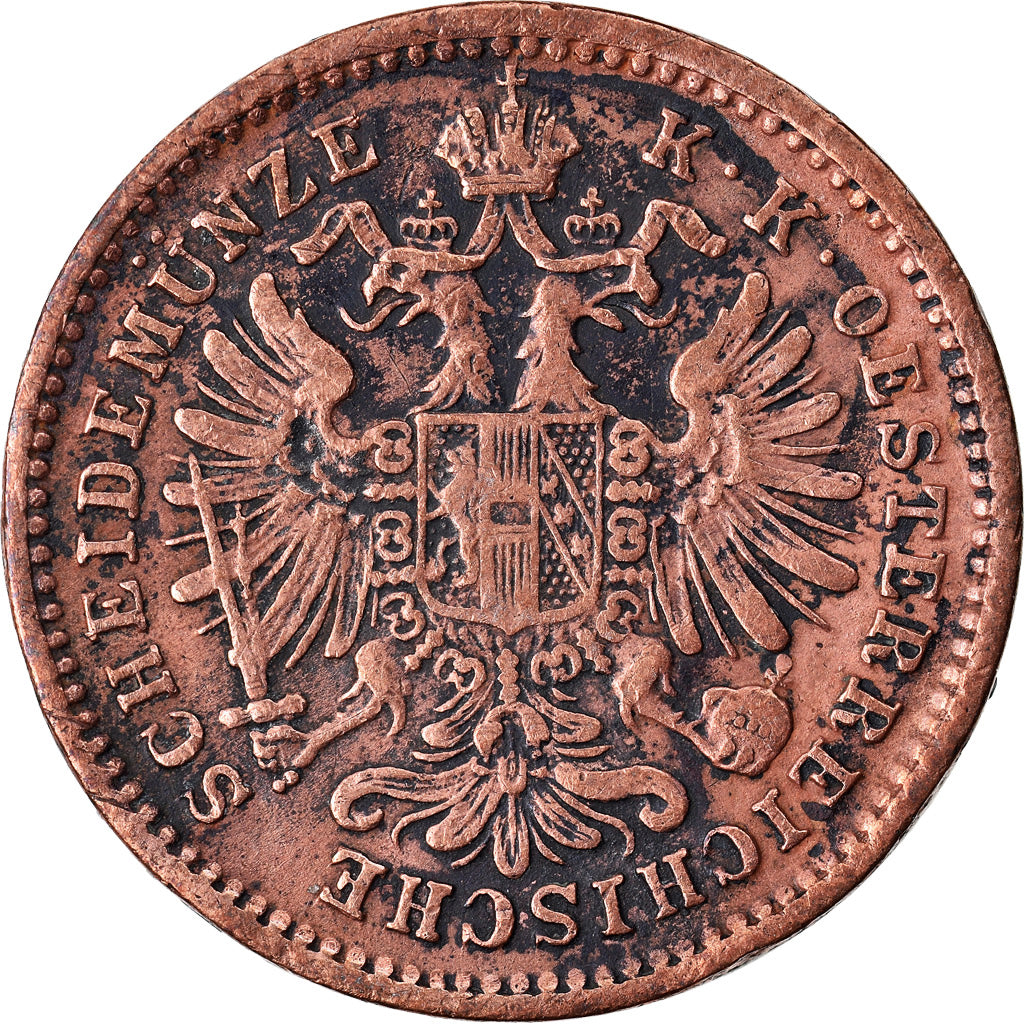 Coin, Austria, Franz Joseph I, Kreuzer, 1885, AU(50-53), Copper, KM:2187