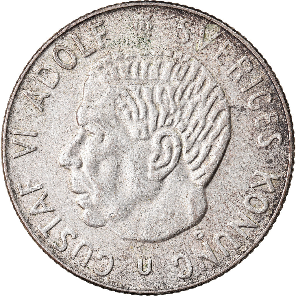 Moeda, Suécia, Gustaf VI, Krona, 1965, EF(40-45), Prata, KM:826