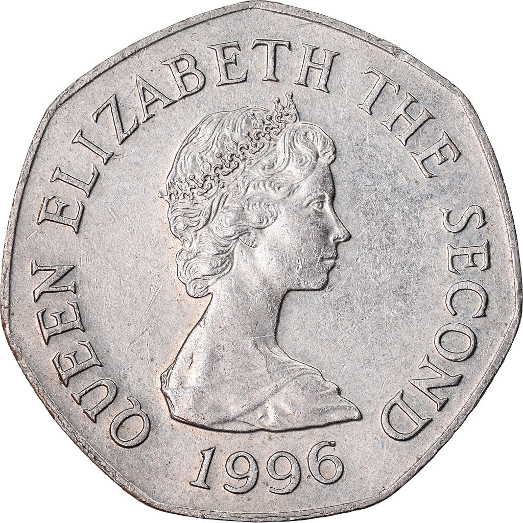 Moneta, Jersey, Elizabeth II, 20 Pence, 1996, EF(40-45), Miedź-Nikiel, KM:66