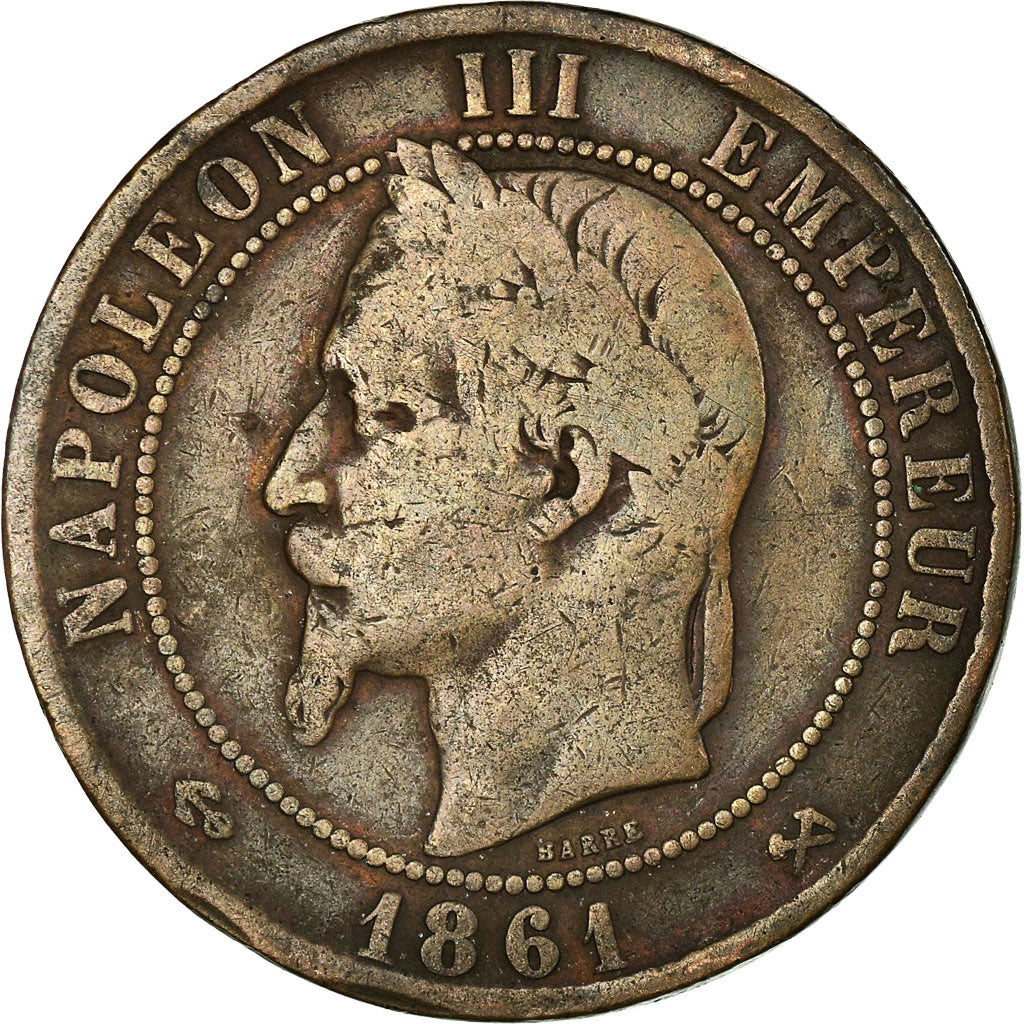 Coin, France, Napoleon III, Napoléon III, 10 Centimes, 1861, Bordeaux