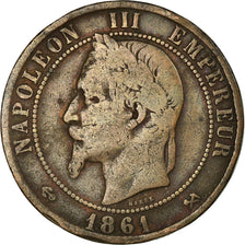 Coin, France, Napoleon III, Napoléon III, 10 Centimes, 1861, Bordeaux