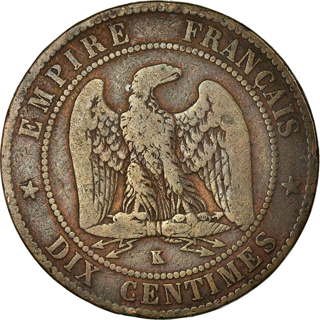 Coin, France, Napoleon III, Napoléon III, 10 Centimes, 1861, Bordeaux