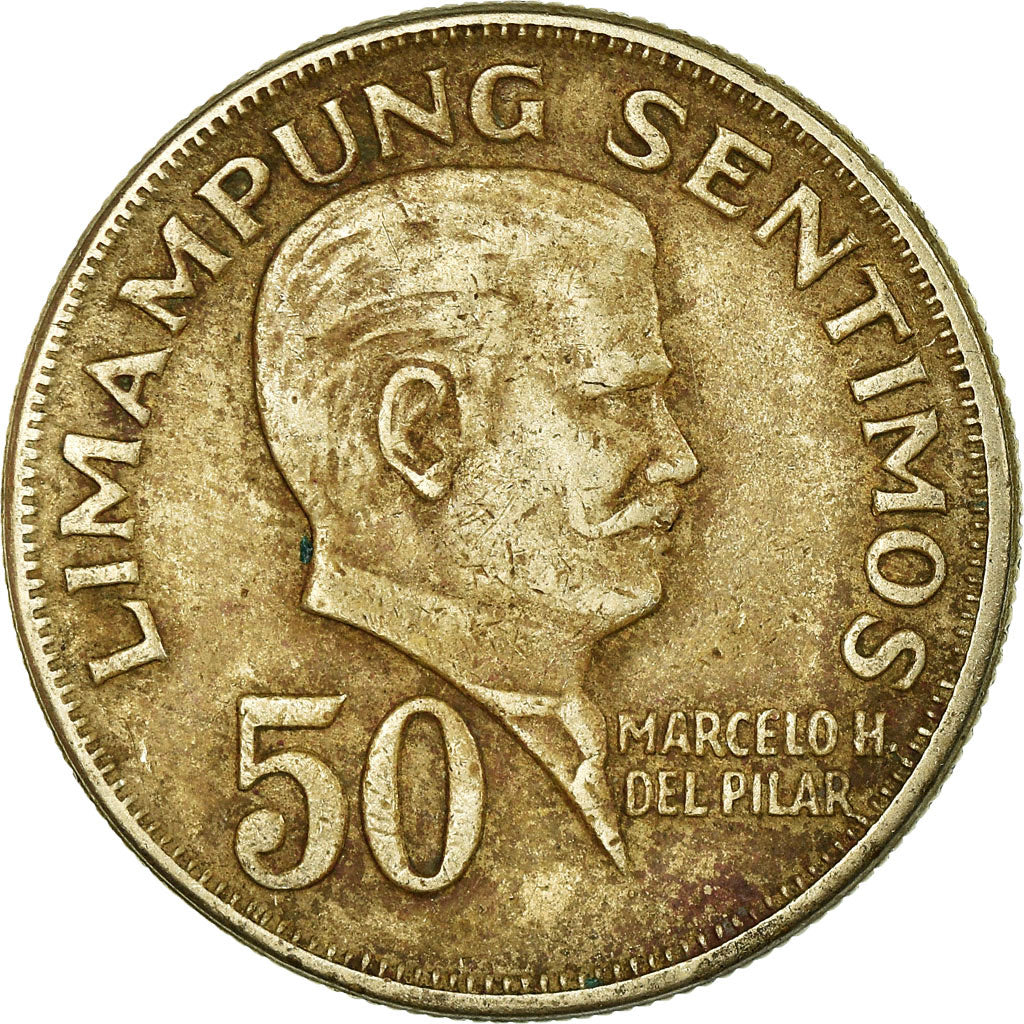Moeda, Filipinas, 50 Sentimos, 1972, VF(30-35), Cobre-Níquel-Zinco, KM:200